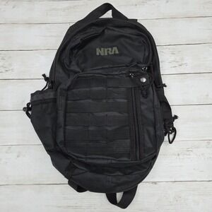 NRA Mini 16" Tactical Backpack MOLLE Webbing Black Military Style